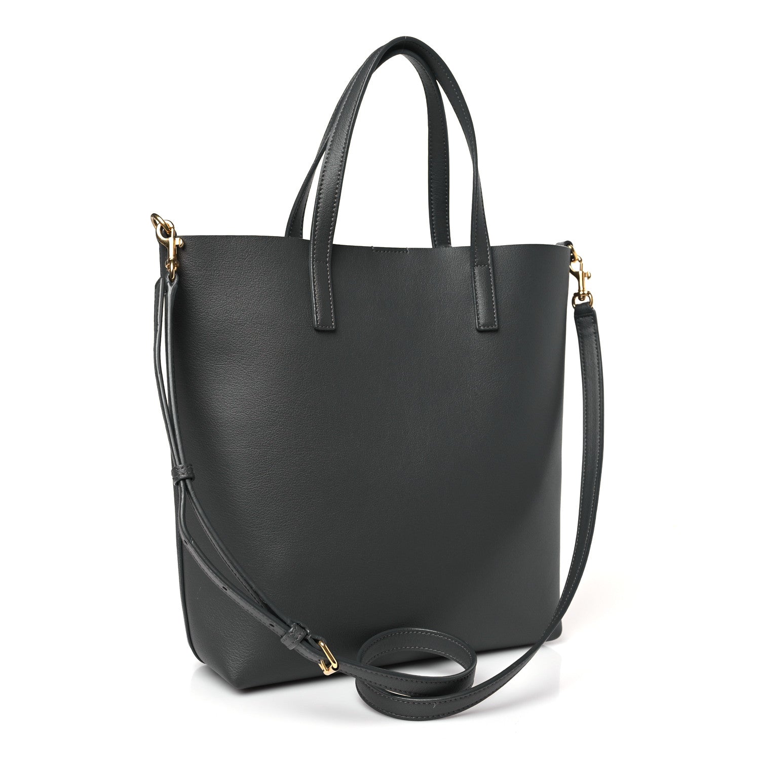 Saint Laurent Calfskin Toy Shopping Tote Earth Grey 2 of 11
