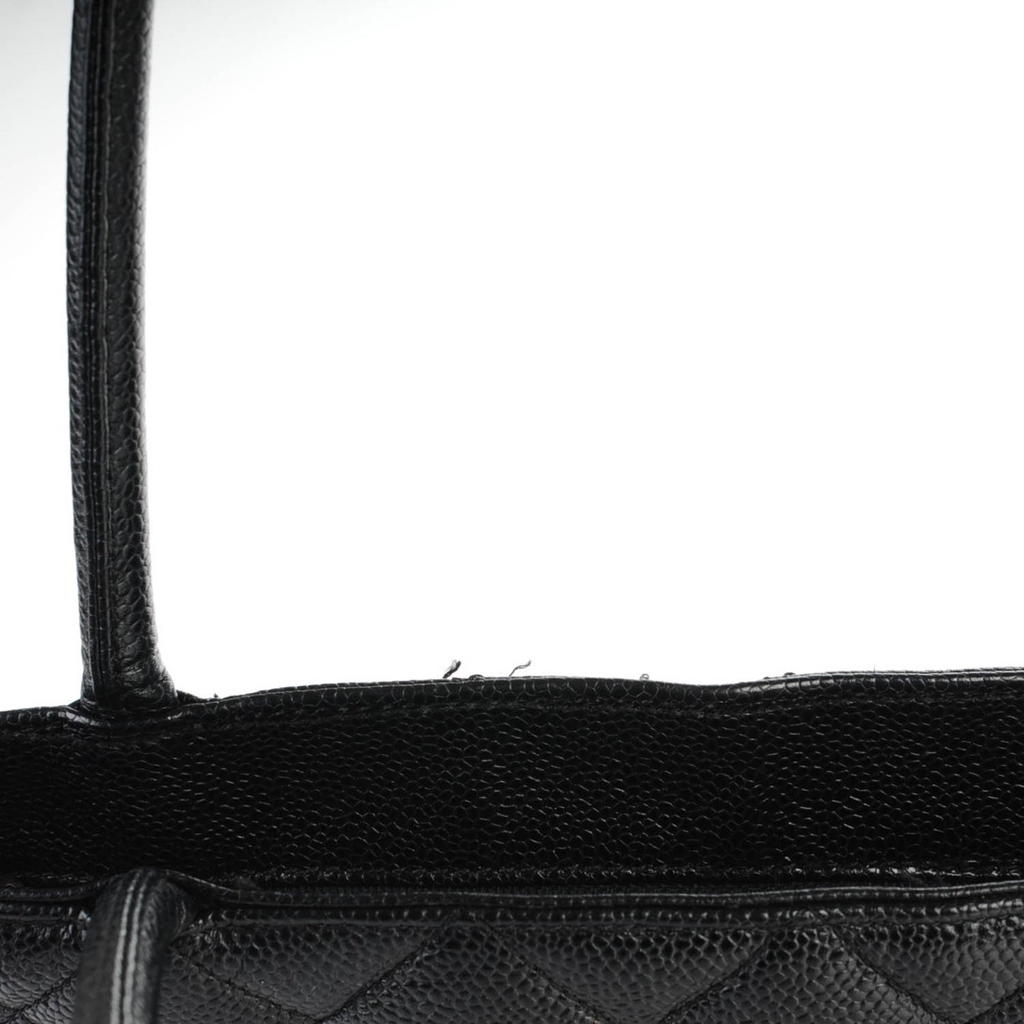 Caviar Quilted Medallion Tote Black