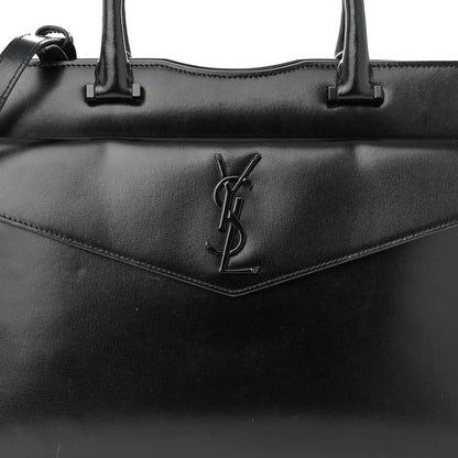 Saint Laurent Shiny Calfskin Medium Uptown Tote Black 9 of 12