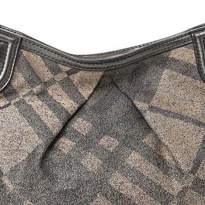 Burberry Shimmer Check Medium Fairby Hobo Pewter 7 of 10