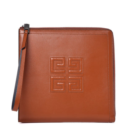Givenchy Lambskin Square Emblem Wristlet Brown 1 of 6