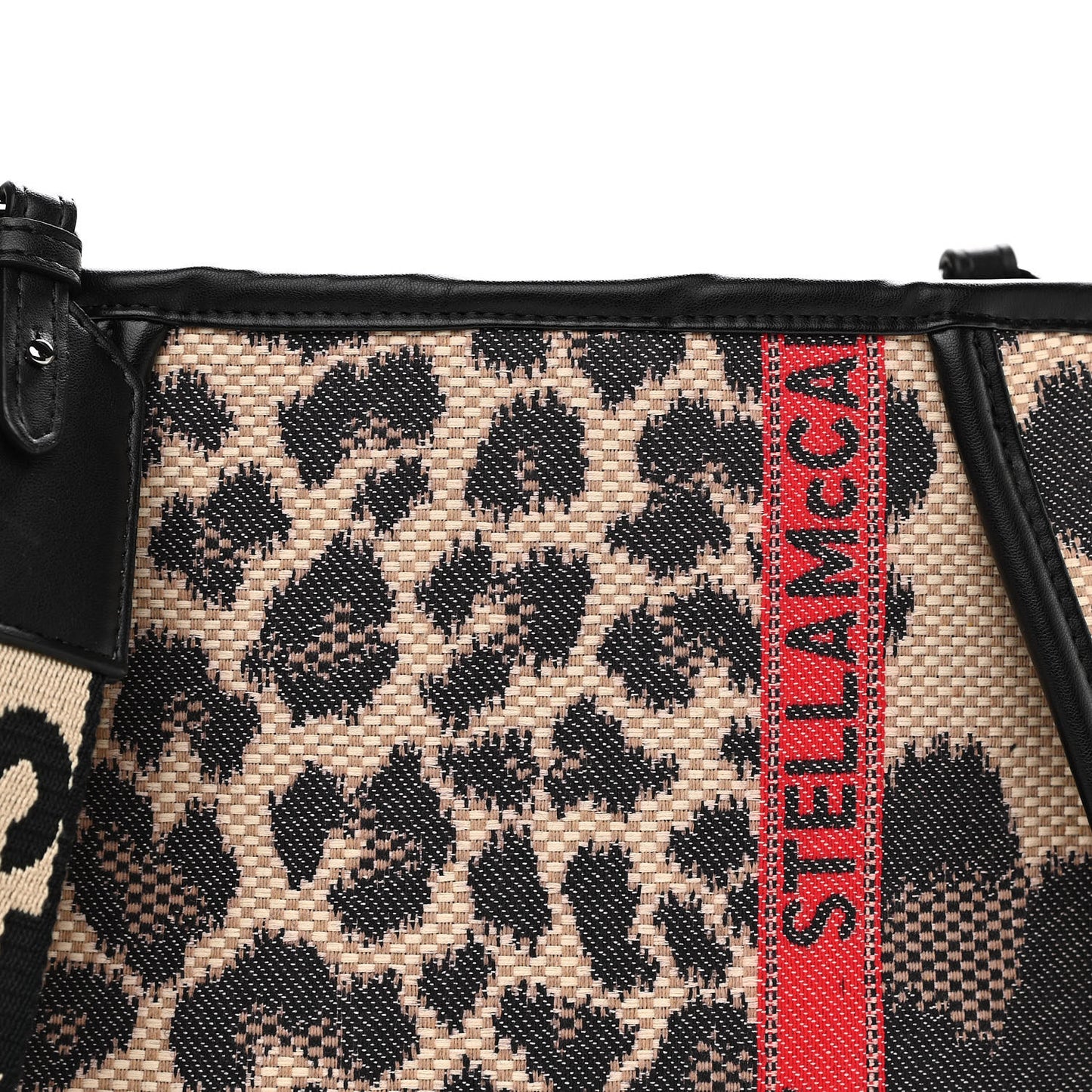 Eco Leopard Logo Mini Crossbody Black