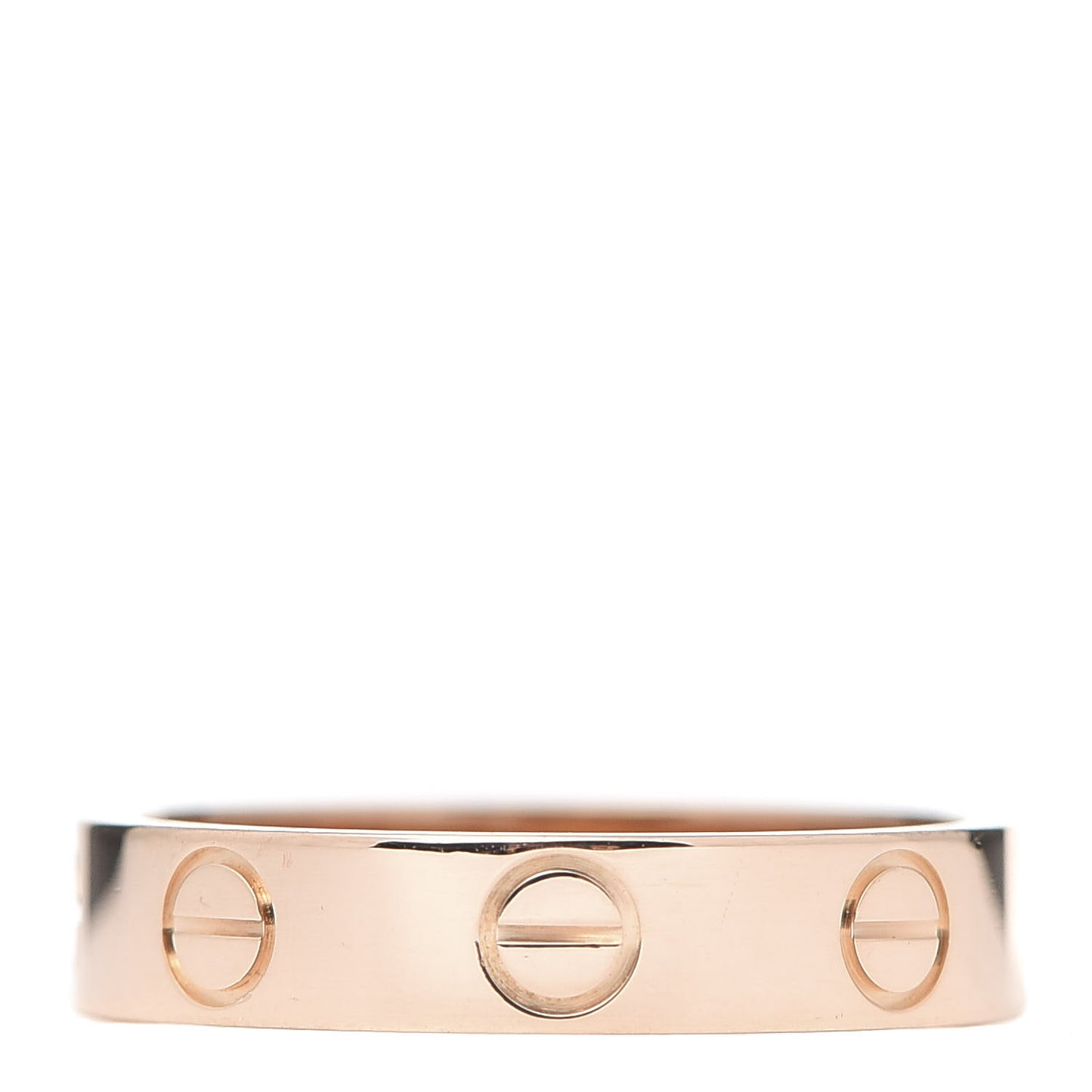 18K Pink Gold 3.5mm LOVE Wedding Band Ring 48 4.5
