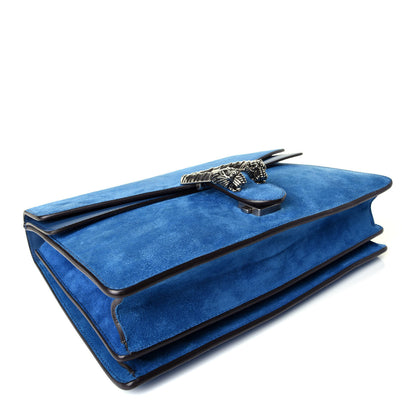 Gucci Suede Medium Dionysus Shoulder Bag Blue 4 of 9