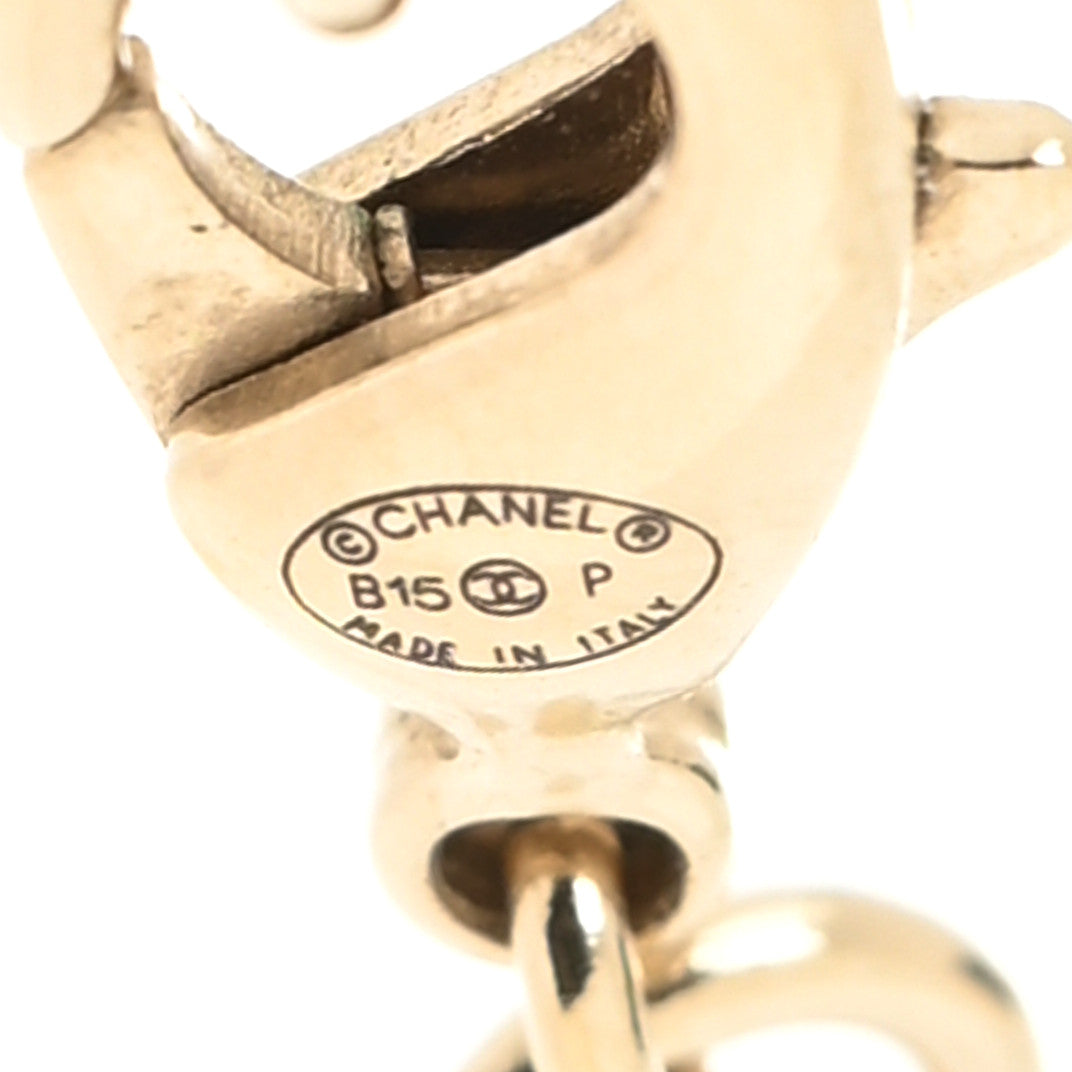 Chanel Crystal CC Bow Necklace Gold 3 of 3