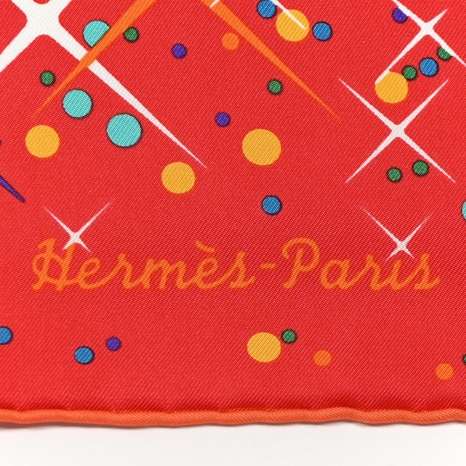 Hermes Silk Magic Kelly Scarf 90 Rouge Capucine Bouton d'Or 2 of 7