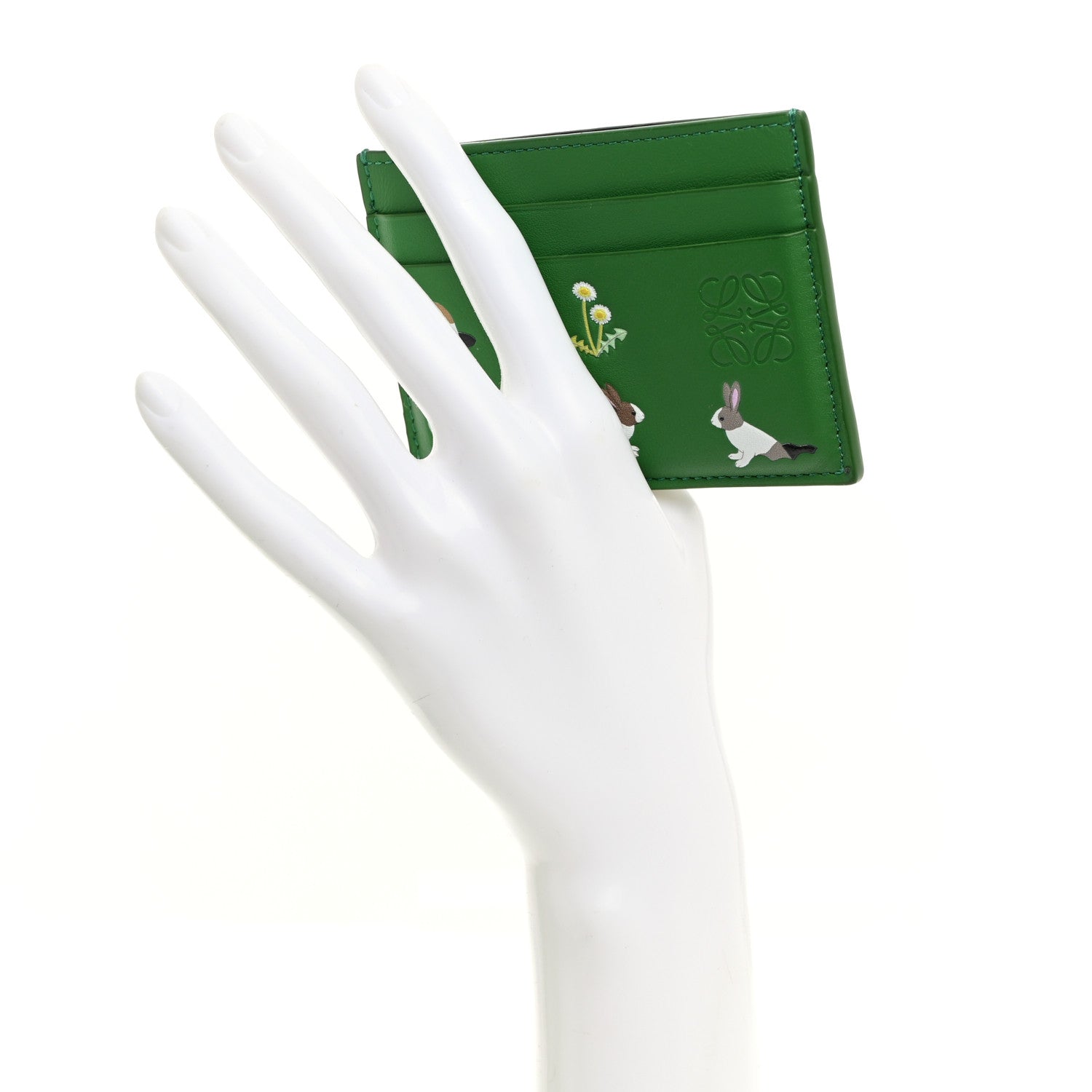 Loewe X SUNA FUJITA Nappa Bunny Card Holder Tropical Green 2 of 8