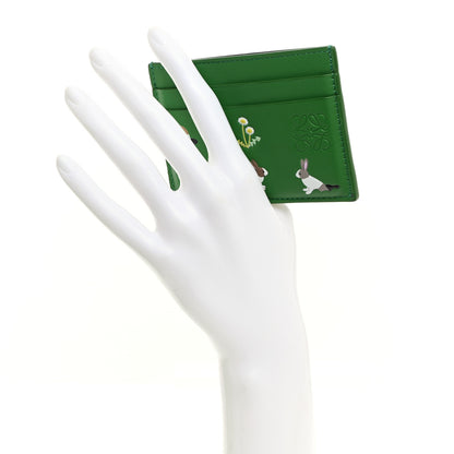 Loewe X SUNA FUJITA Nappa Bunny Card Holder Tropical Green 2 of 8