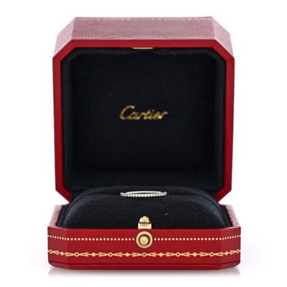 Cartier 18K White Gold Diamond 1.5mm Étincelle de Cartier Wedding Band Ring 49 5 5 of 5