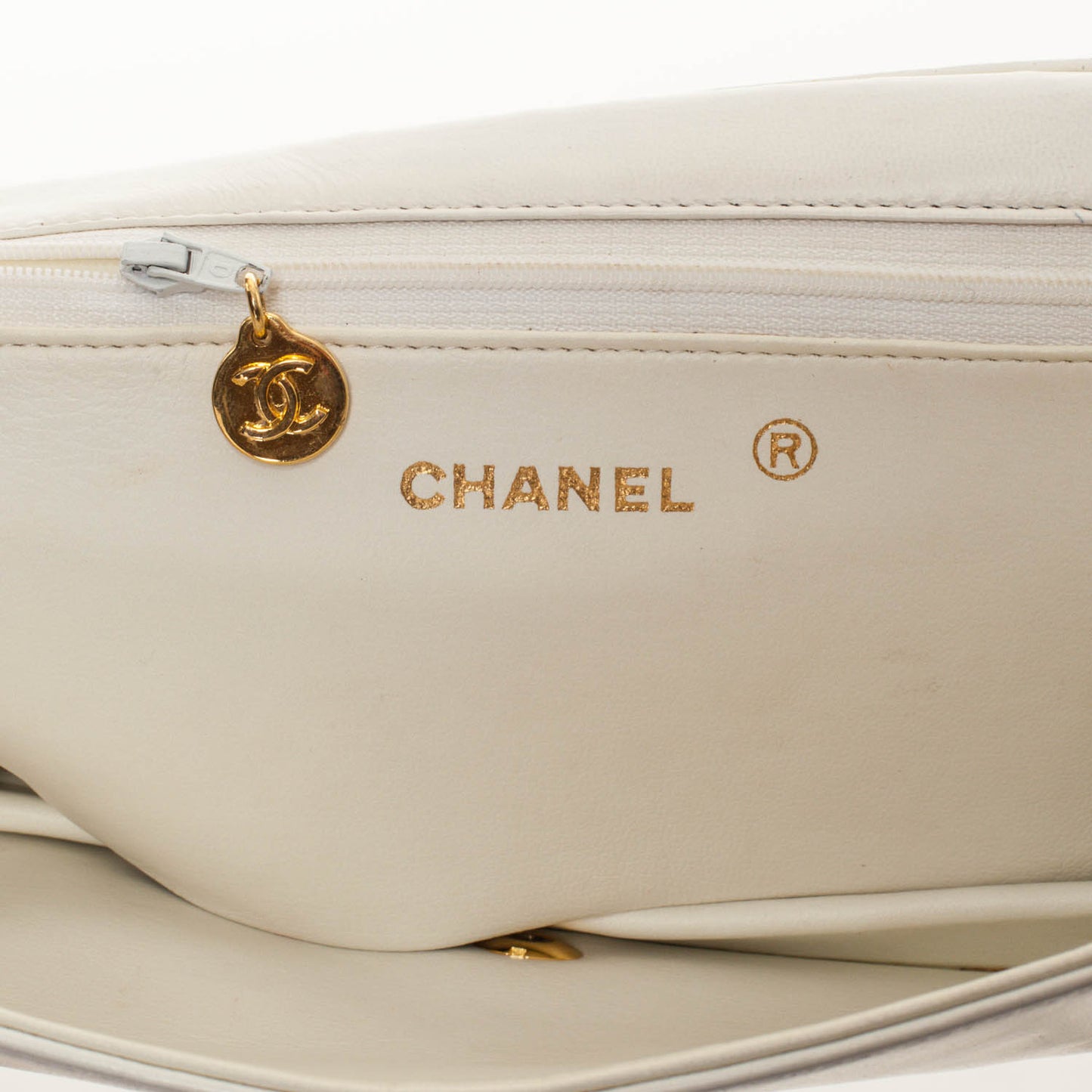 Lambskin Small Flap White