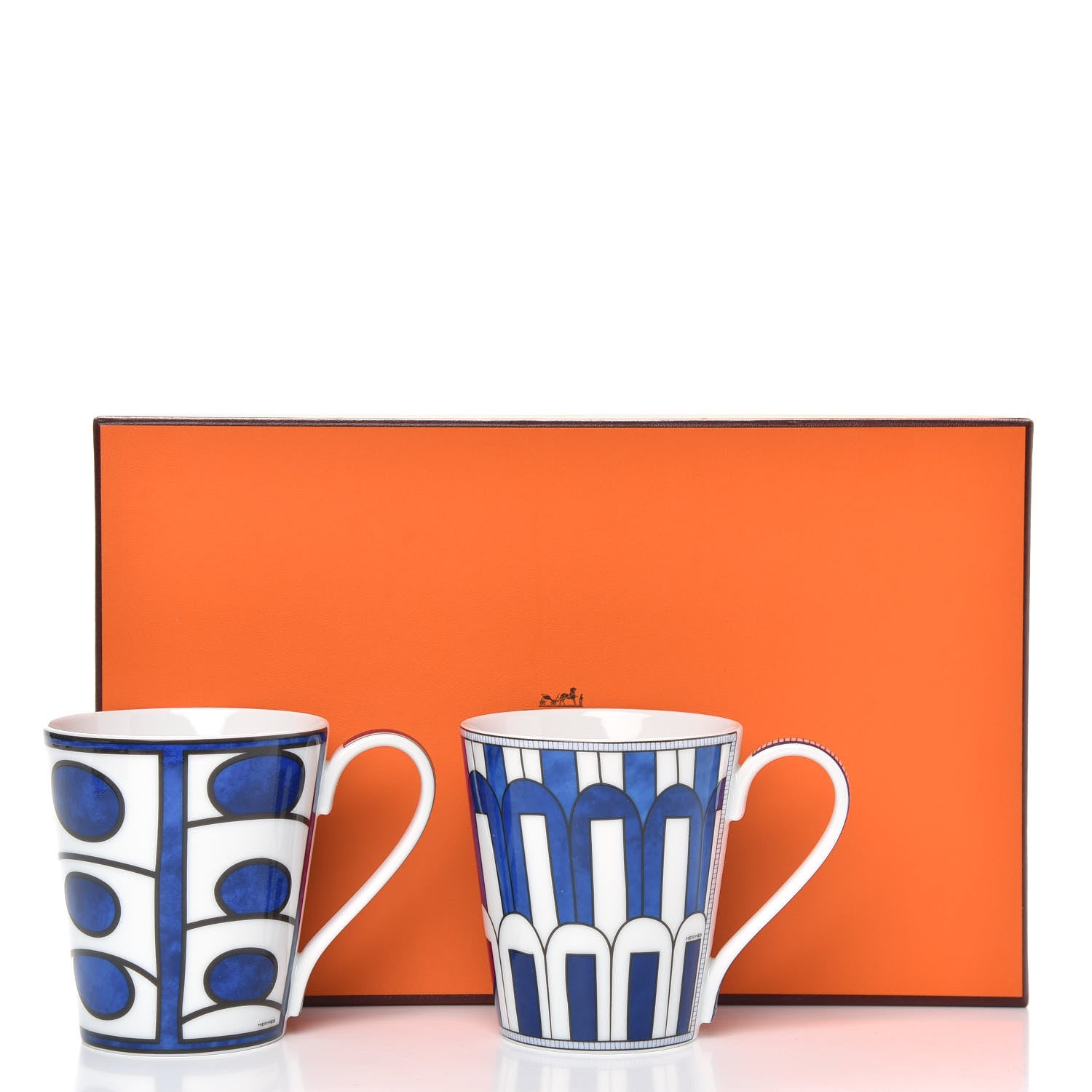 Hermes Porcelain Bleus d'Ailleurs Mug Set Of 2 7 of 7