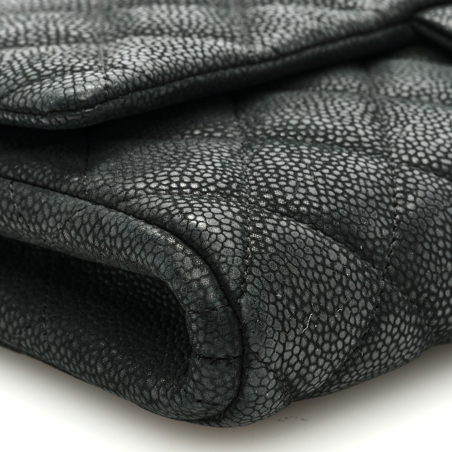 Chanel Iridescent Caviar Quilted Clutch With Chain Flap Black 8 of 9