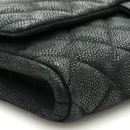 Chanel Iridescent Caviar Quilted Clutch With Chain Flap Black 8 of 9