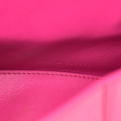 Balenciaga Shiny Box Calfskin Hourglass Top Handle Bag XS Acid Fuchsia 7 of 11
