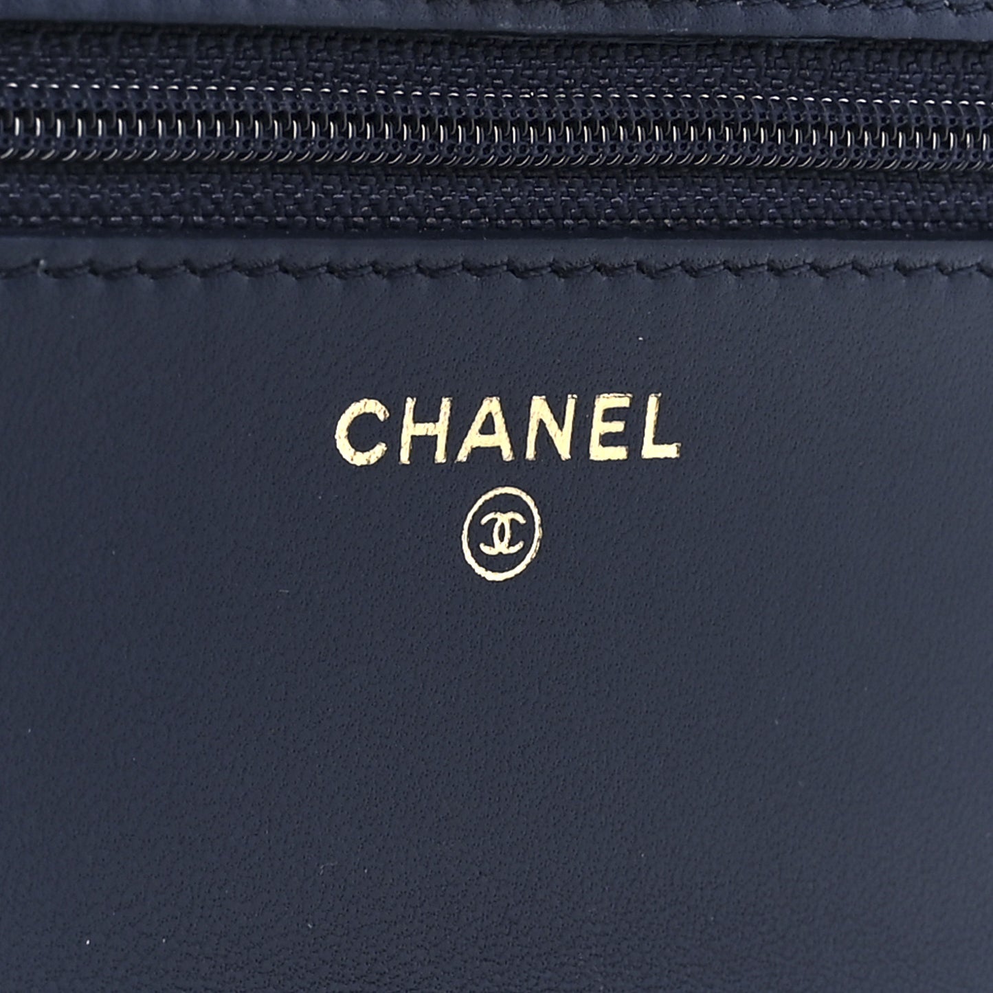 Lambskin Quilted Trendy CC Wallet On Chain WOC Blue