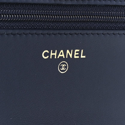 Chanel Lambskin Quilted Trendy CC Wallet On Chain WOC Blue 6 of 13