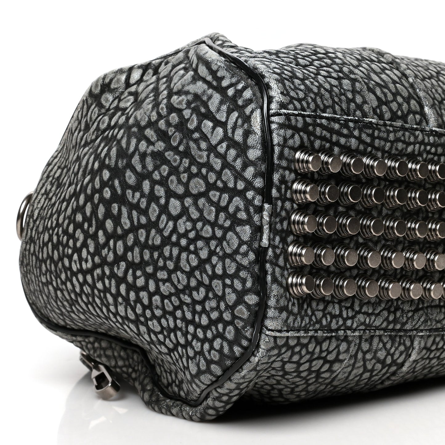 Pebbled Lambskin Rocco Silver Hardware