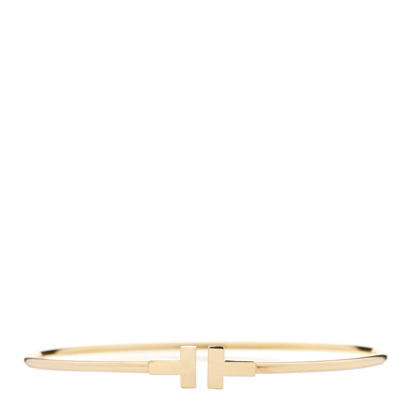 18K Yellow Gold Narrow T Wire Bracelet