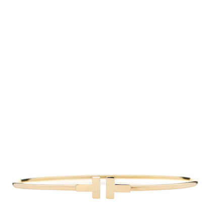 Tiffany 18K Yellow Gold Narrow T Wire Bracelet 1 of 4