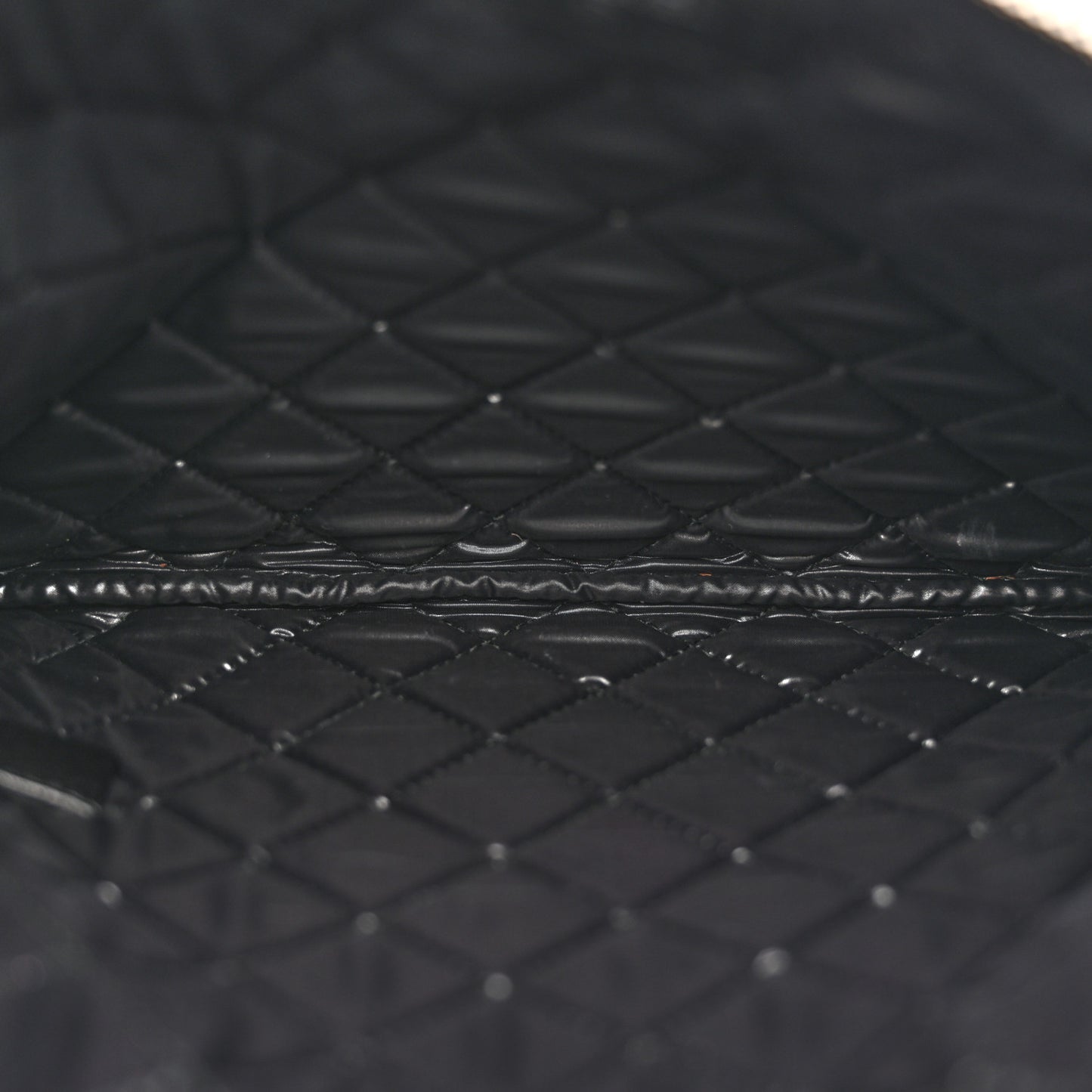 Caviar Studded Medium Deauville Pouch Black