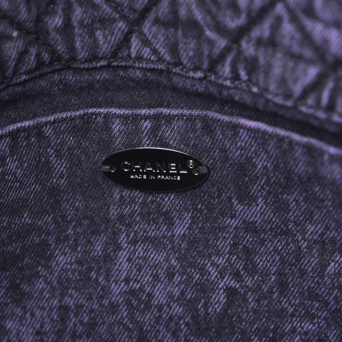 Denim Quilted Denimpression Flap Purple Black