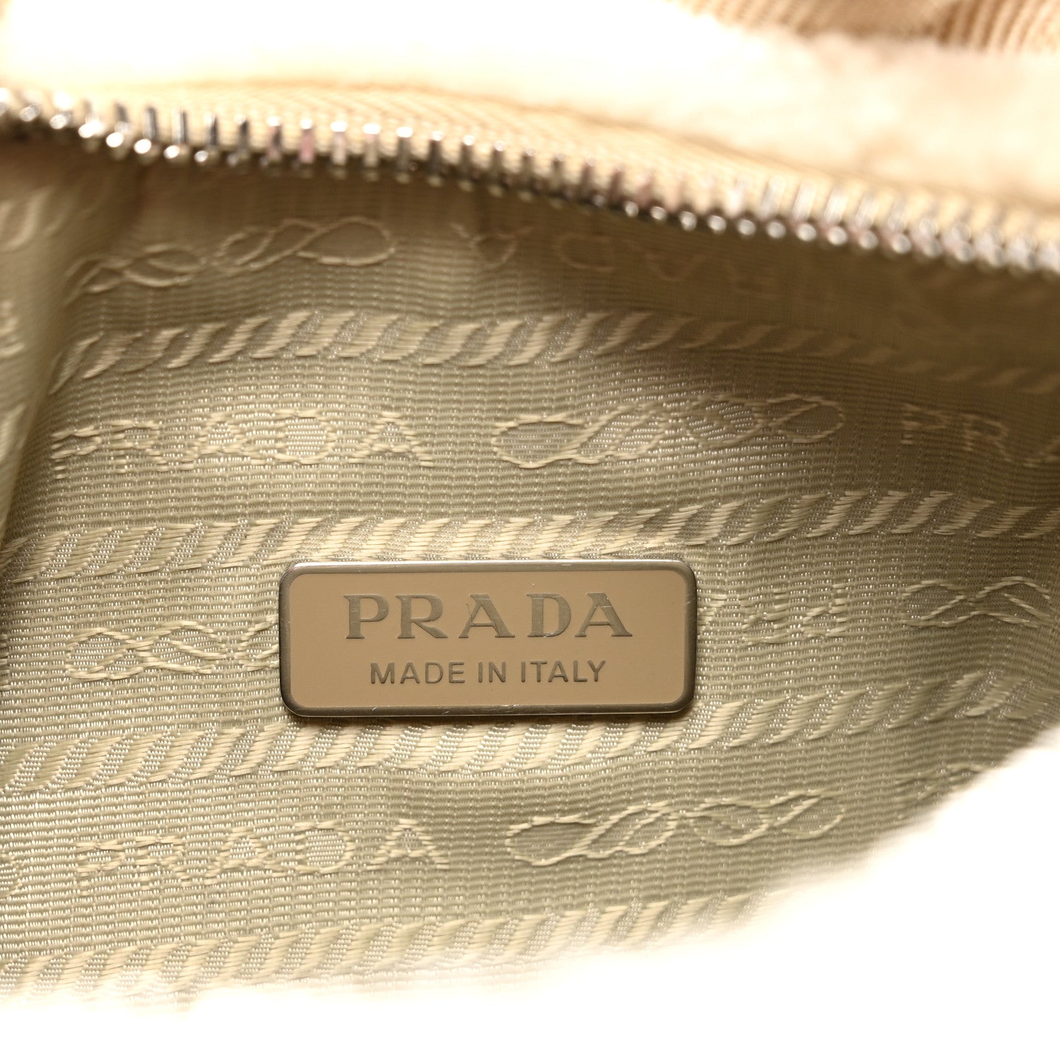 Prada Shearling Mini Re-Edition 2000 Bag Ecru 6 of 10