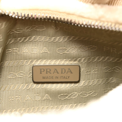 Prada Shearling Mini Re-Edition 2000 Bag Ecru 6 of 10