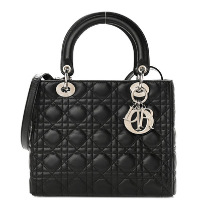 Christian Dior Lambskin Cannage Medium Lady Dior Black 1 of 10