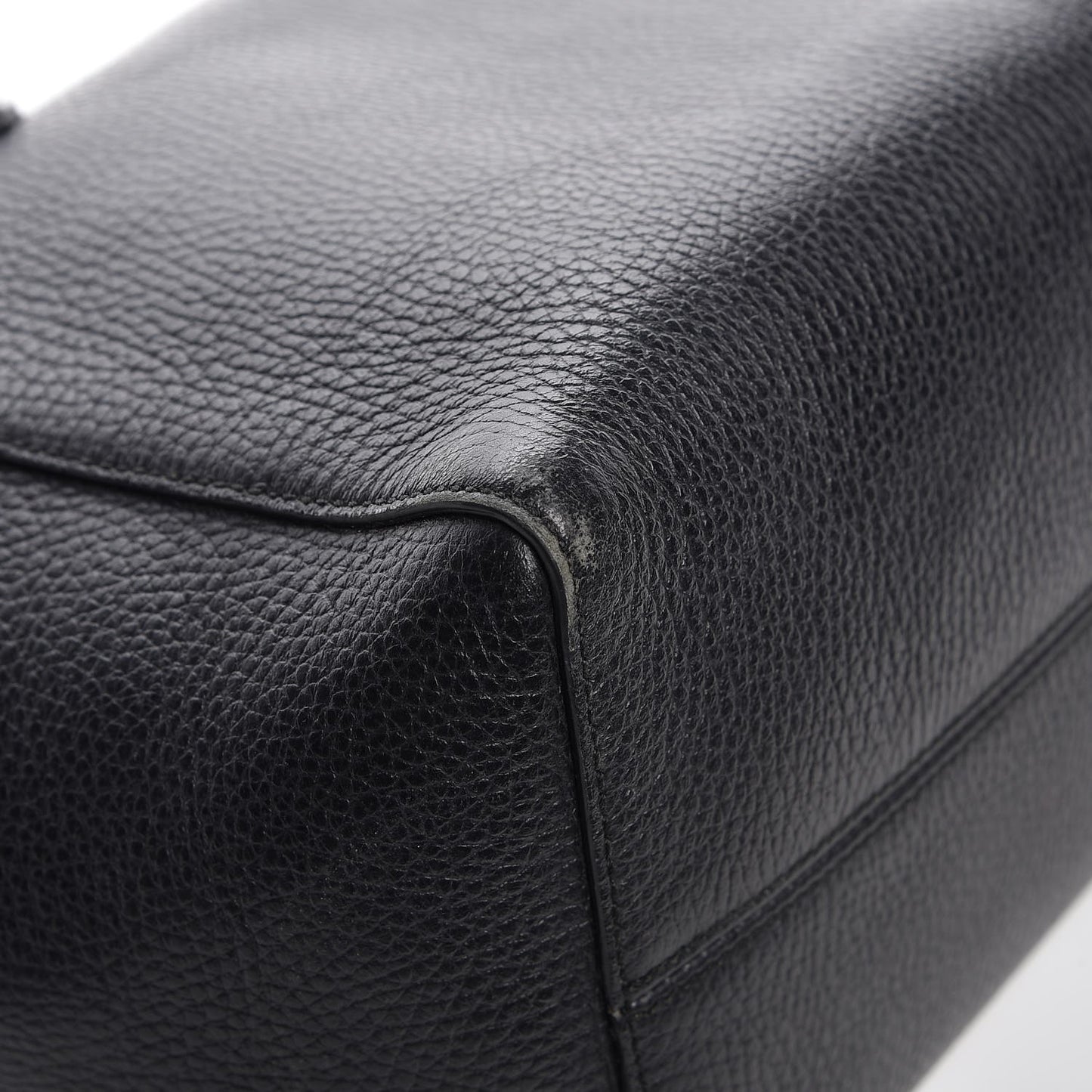 Pebbled Calfskin Small Swing Tote Black