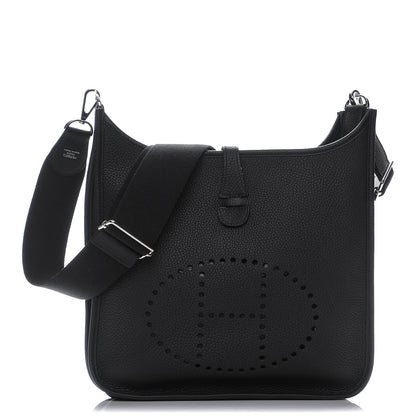 Hermes Taurillon Clemence Evelyne III PM Black 1 of 7