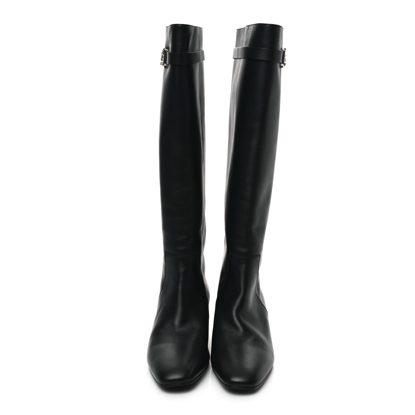 Calfskin Versailles Boots 39 Black