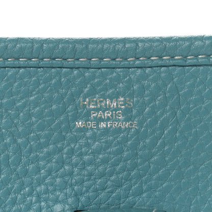 Hermes Taurillon Clemence Evelyne III PM Blue Jean 6 of 16
