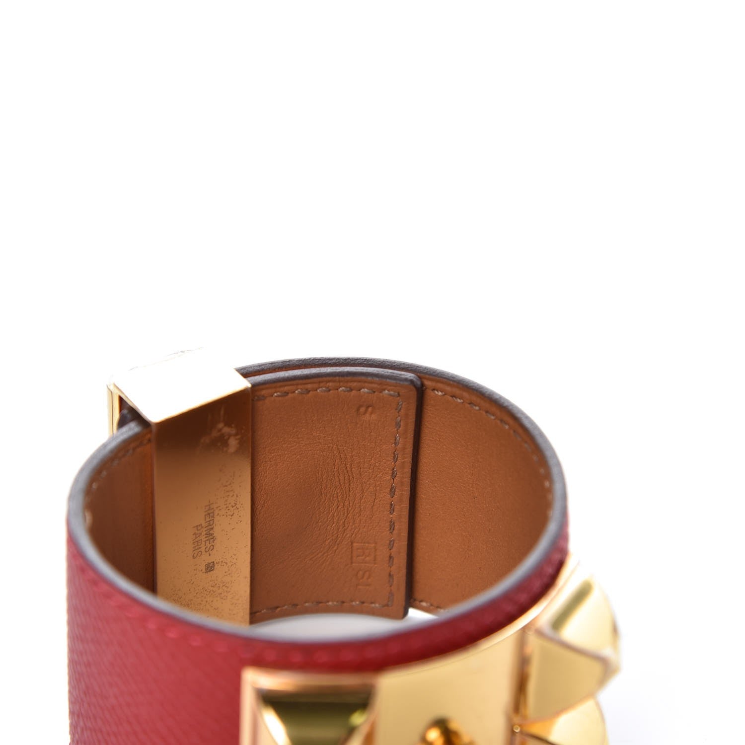 Hermes Epsom Collier de Chien CDC Bracelet S Rouge Casaque 5 of 8