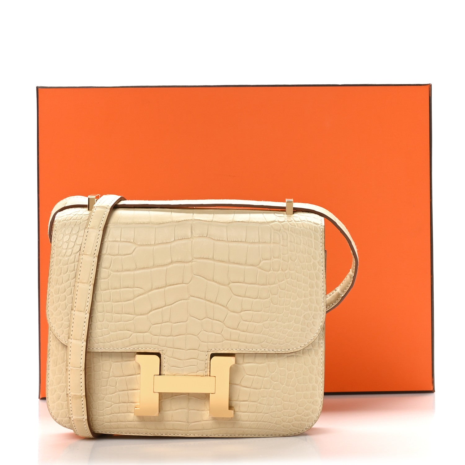 Hermes Matte Alligator Constance 18 Beton 13 of 13