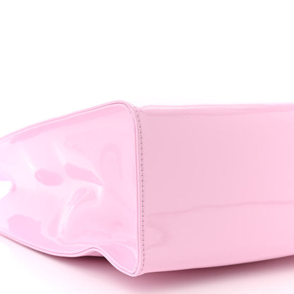 Telfar Patent Vegan Leather Medium Shopping Bag Bubblegum 9 of 11