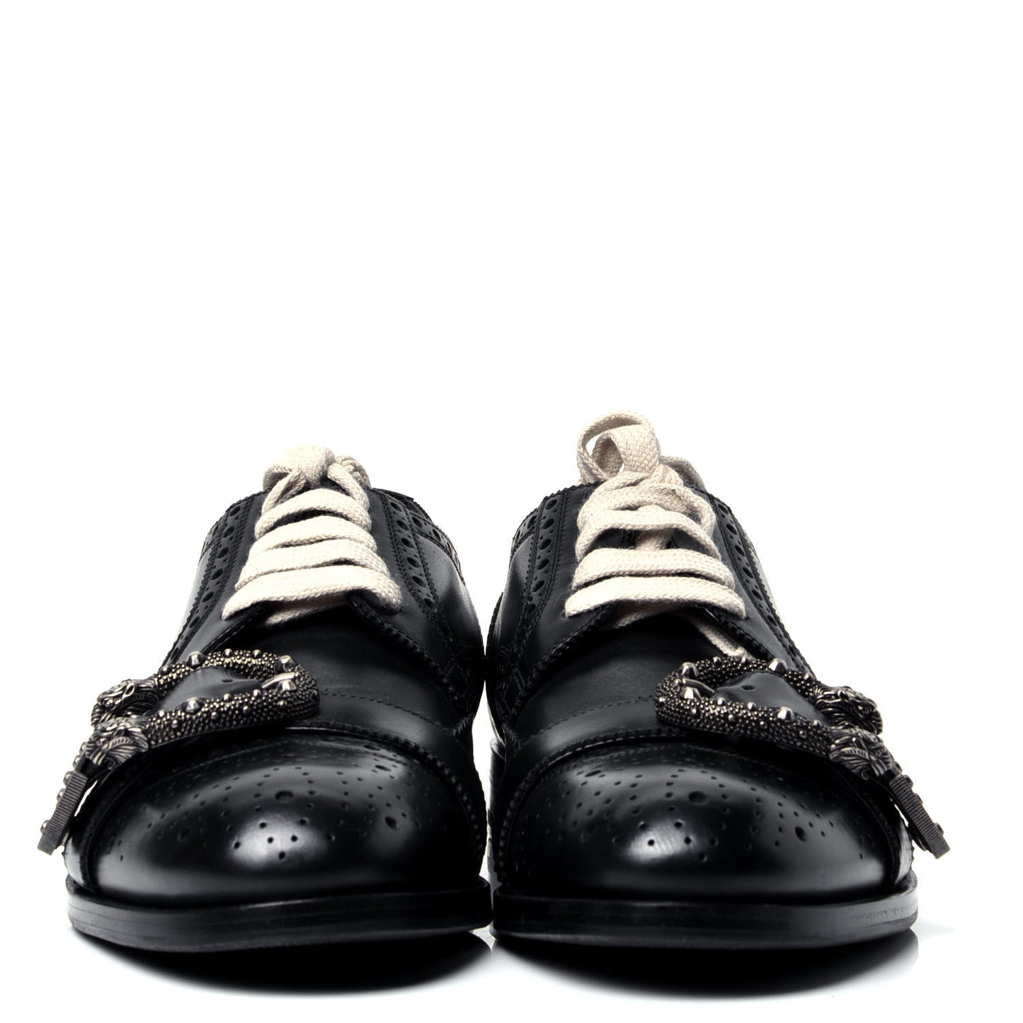 Calfskin Bee Embroidered Mens Queercore Brogue Derby Shoes 7.5 Black