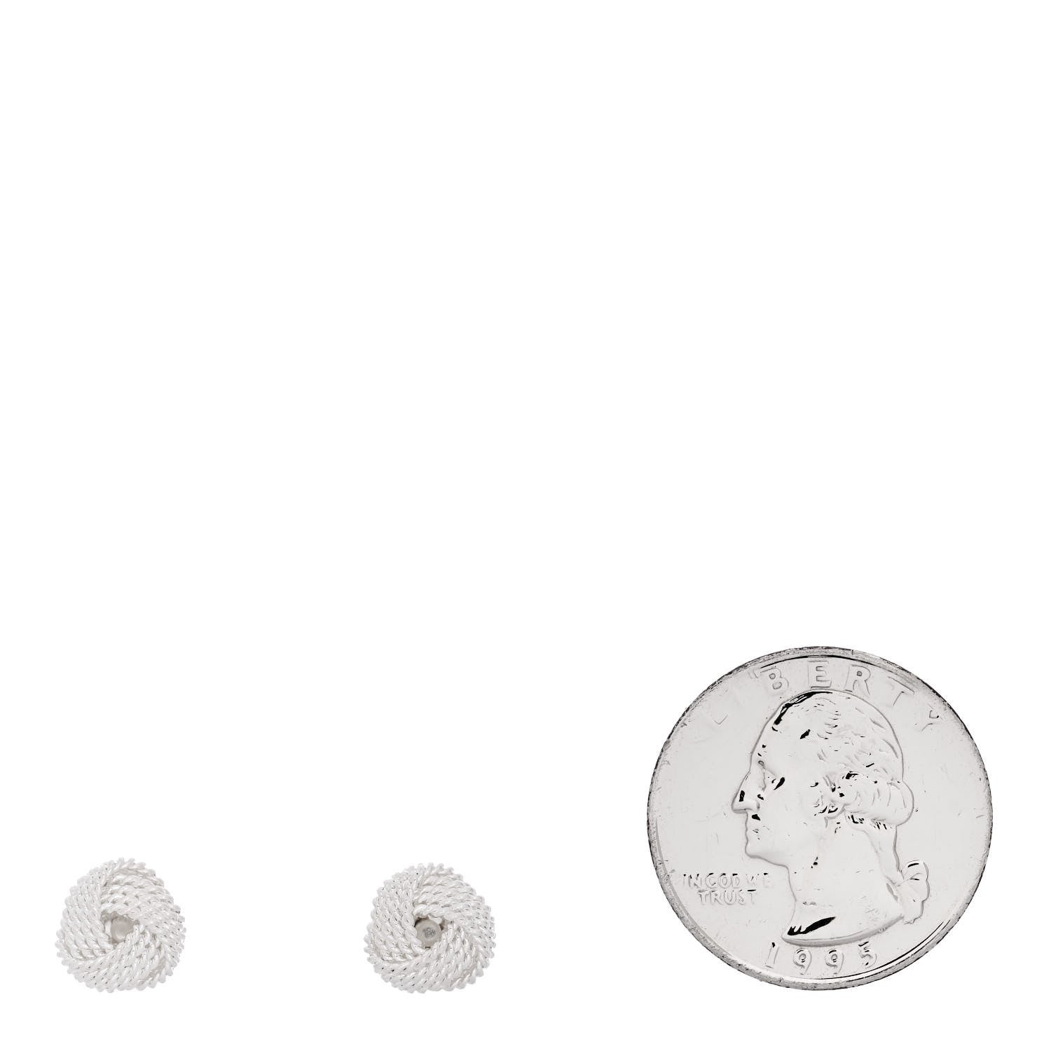 Tiffany Sterling Silver Twist Knot Earrings 2 of 4