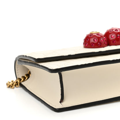 Gucci Guccissima Mini Cherry Chain Bag White 8 of 10