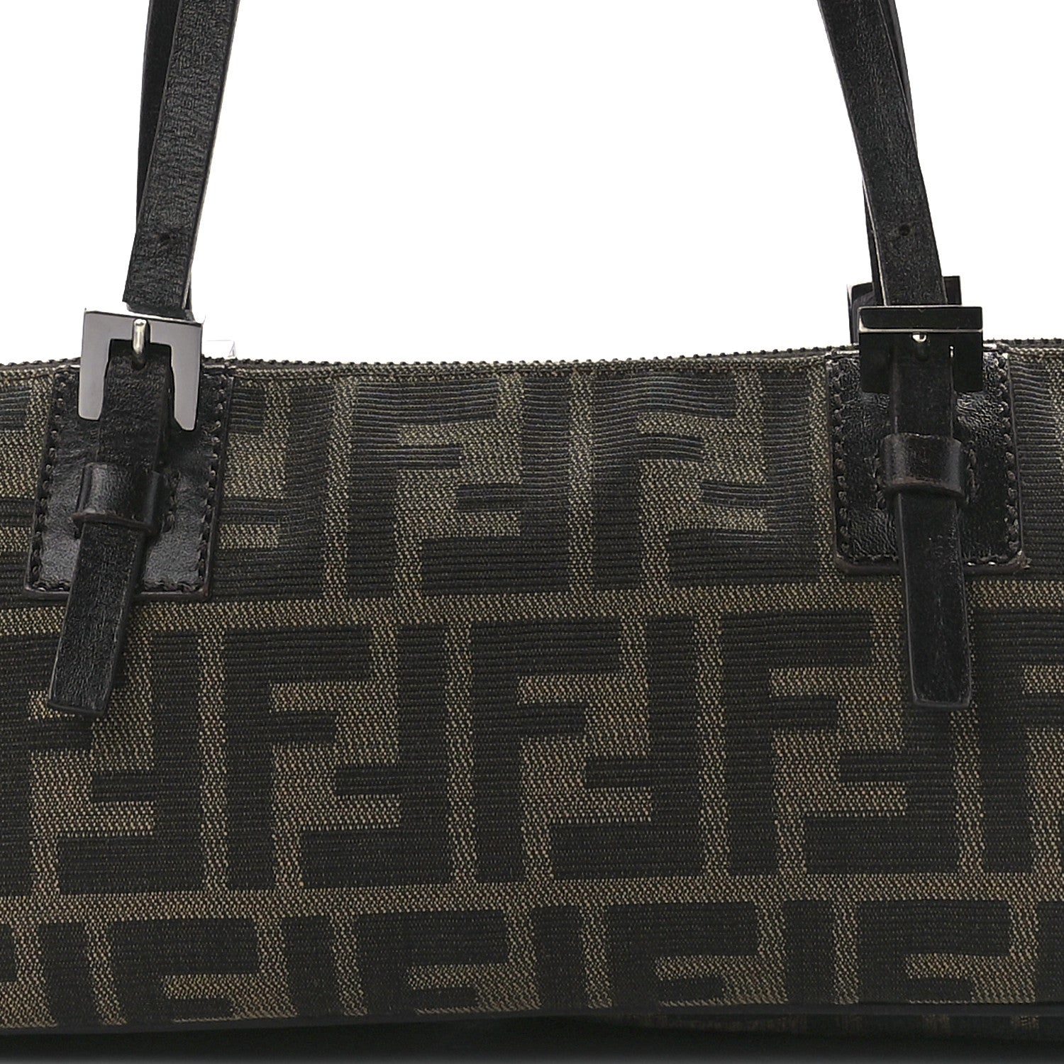 Fendi Zucca Buckle Shoulder Bag Tobacco 7 of 10