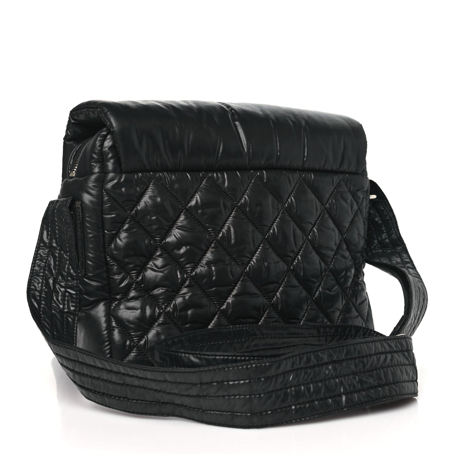 Nylon Small Coco Cocoon Messenger Bag Black