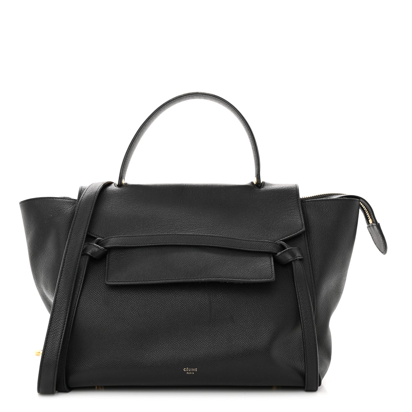 Grained Calfskin Mini Belt Bag Black