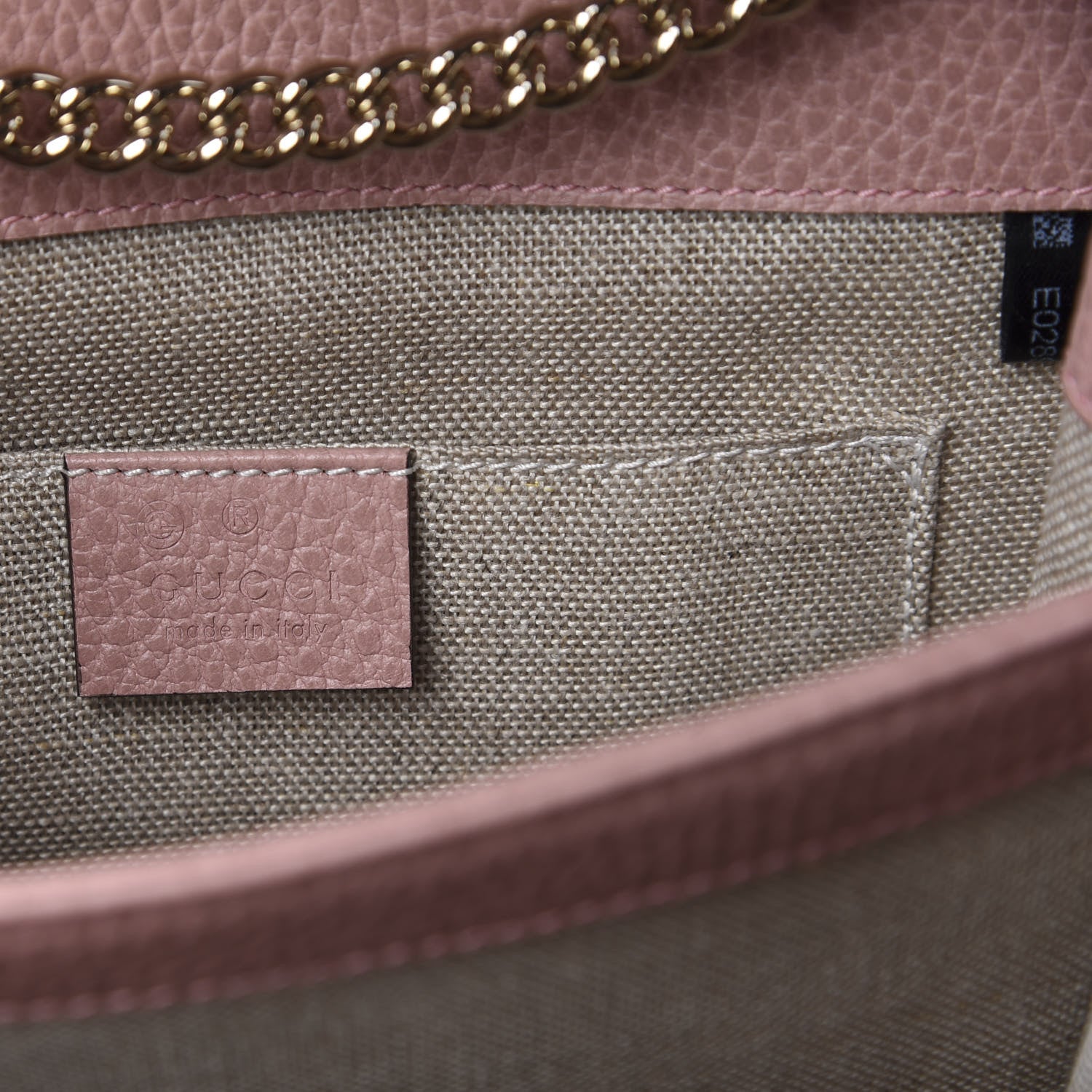 Gucci Dollar Calfskin Small Interlocking G Shoulder Bag Soft Pink 8 of 10