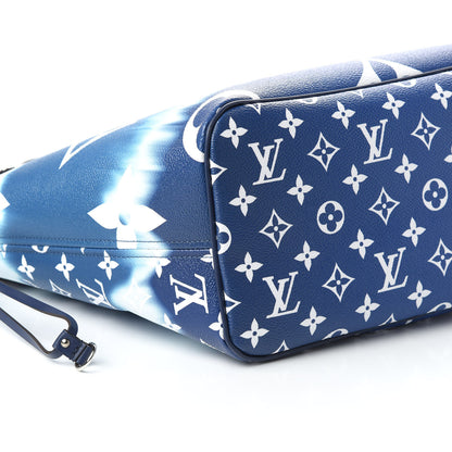 Louis Vuitton Monogram Escale Neverfull MM Blue 6 of 10