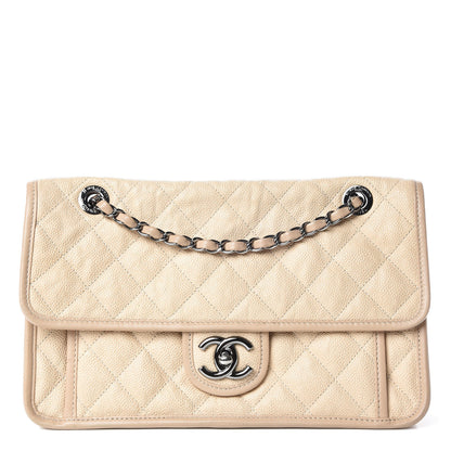 Chanel Caviar Quilted Medium French Riviera Flap Beige 1 of 10