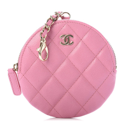 Chanel Caviar Quilted Coin Purse Pink 1 of 7
