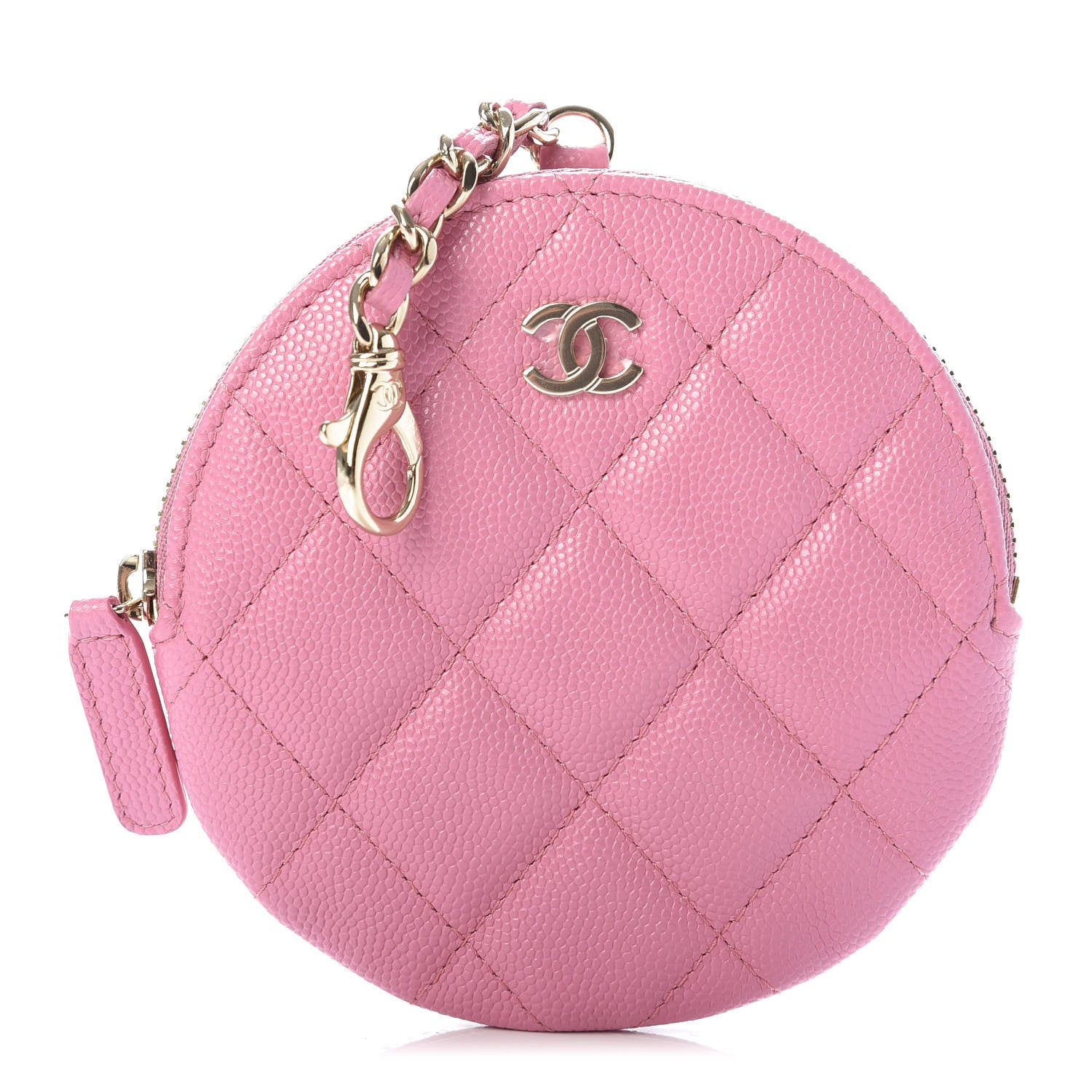 Chanel Caviar Quilted Coin Purse Pink 1 of 7