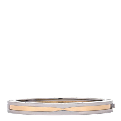 Bulgari 18K Yellow Gold Stainless Steel B.Zero1 Bangle Bracelet 1 of 9