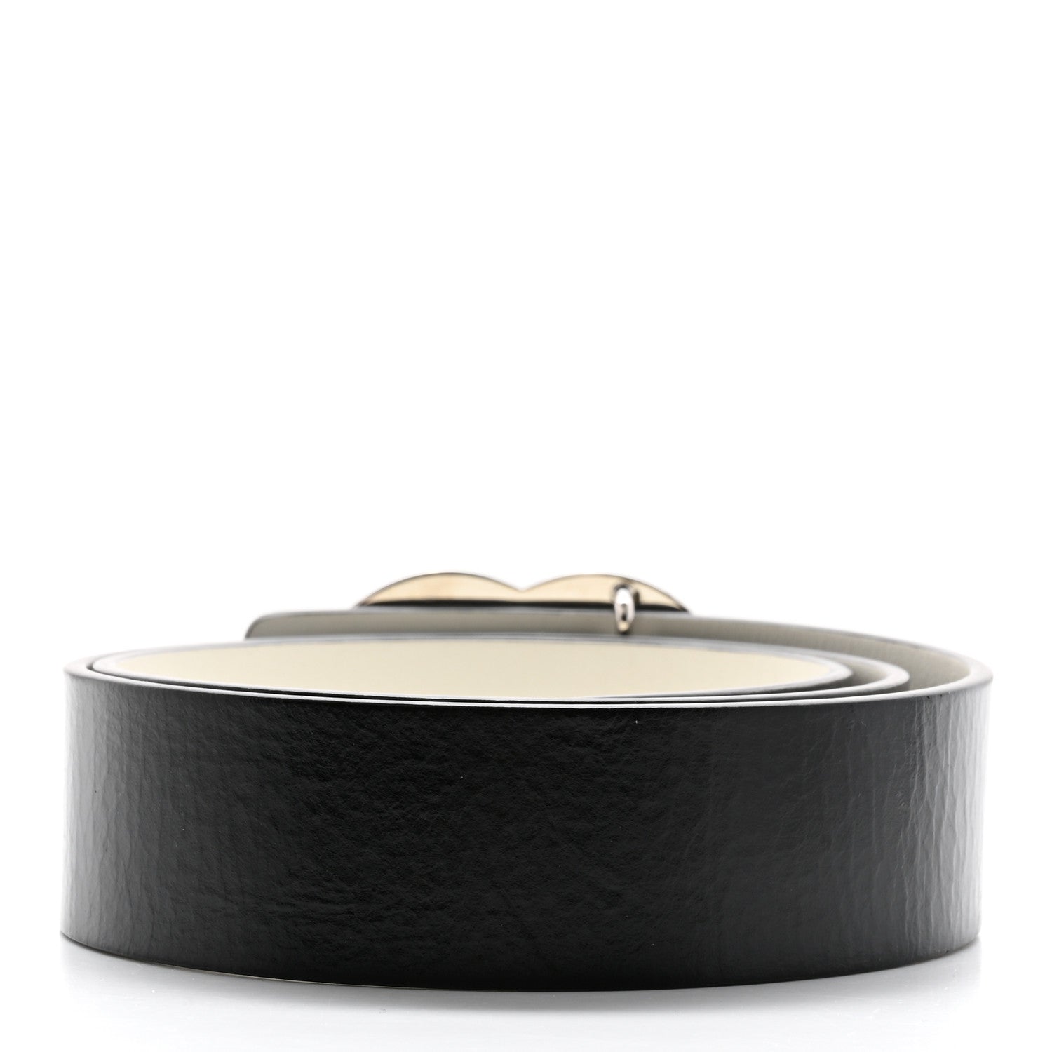 Chanel Patent Calfskin CC Reversible Belt 75 30 Black White 2 of 4