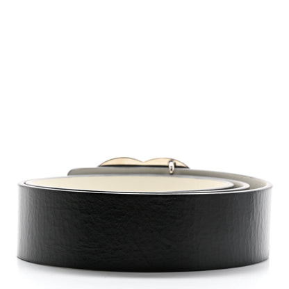 Chanel Patent Calfskin CC Reversible Belt 75 30 Black White 2 of 4