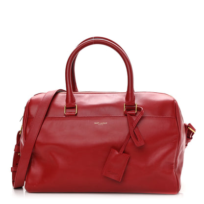 Saint Laurent Calfskin Classic Duffle 6 Red 1 of 15